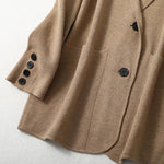 Warm Cappuccino Cashmere Silk Womens Blazer | Hypoallergenic - Allergy Friendly - Naturally Free