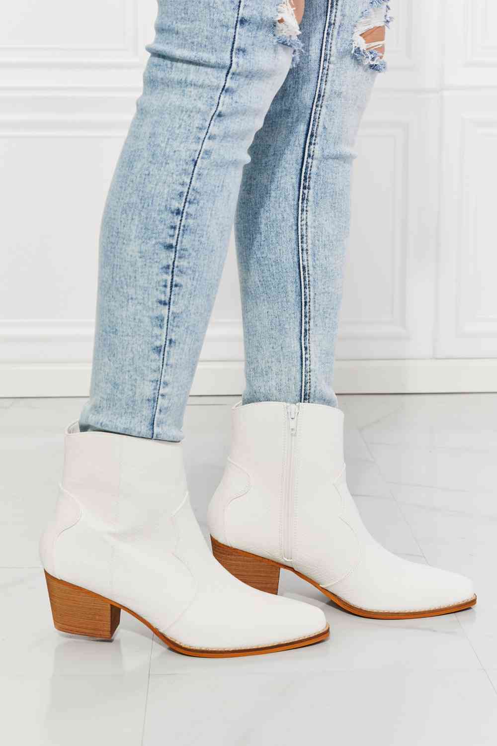 Western Ivory Ankle Vegan Leather Womens Boots | Hypoallergenic - Allergy Friendly - Naturally Free