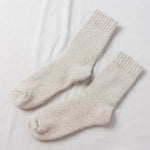 White Nectarine Fleece 100% Wool Socks | Hypoallergenic - Allergy Friendly - Naturally Free