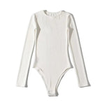 White Peaches Long Sleeve Cotton Bodysuit | Hypoallergenic - Allergy Friendly - Naturally Free