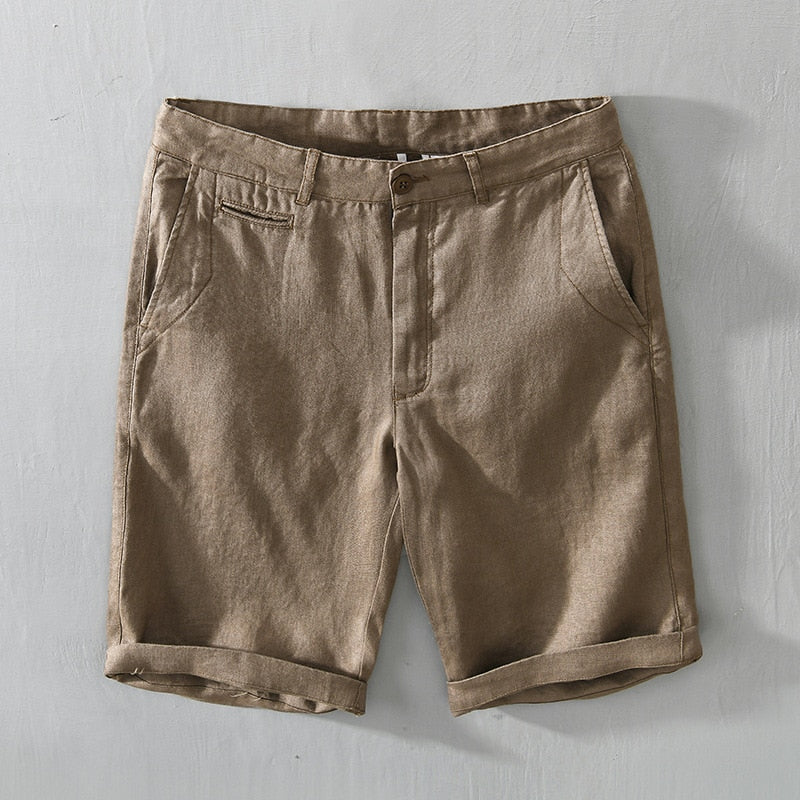 Wilderness Retreat Casual 100% Linen Mens Shorts | Hypoallergenic - Allergy Friendly - Naturally Free