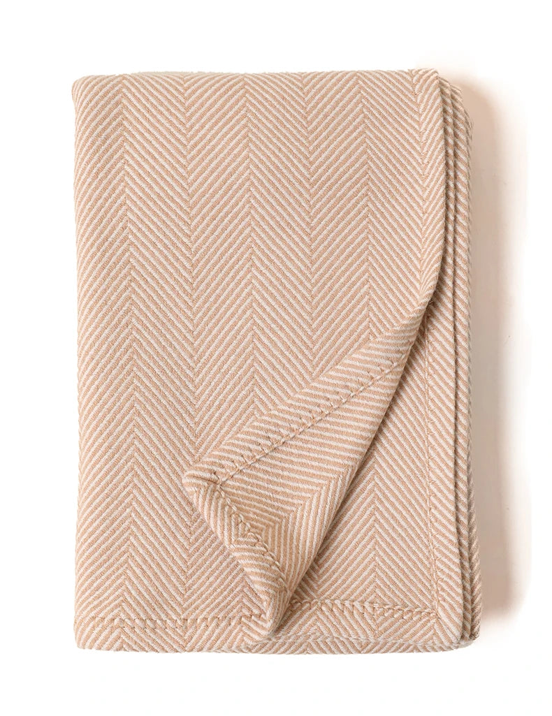 Winter Bloom Woven 100% Wool Throw Blanket | Hypoallergenic - Allergy Friendly - Naturally Free