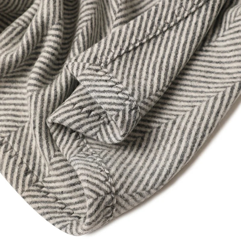 Winter Bloom Woven 100% Wool Throw Blanket | Hypoallergenic - Allergy Friendly - Naturally Free