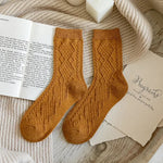 Winter Crimson Cashmere Crew Socks | Hypoallergenic - Allergy Friendly - Naturally Free