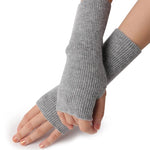 Winter Frost Knit Fingerless Cashmere Womens Gloves | Hypoallergenic - Allergy Friendly - Naturally Free