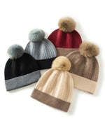 Winter Wonderland Pom Cashmere Womens Beanies Hat | Hypoallergenic - Allergy Friendly - Naturally Free