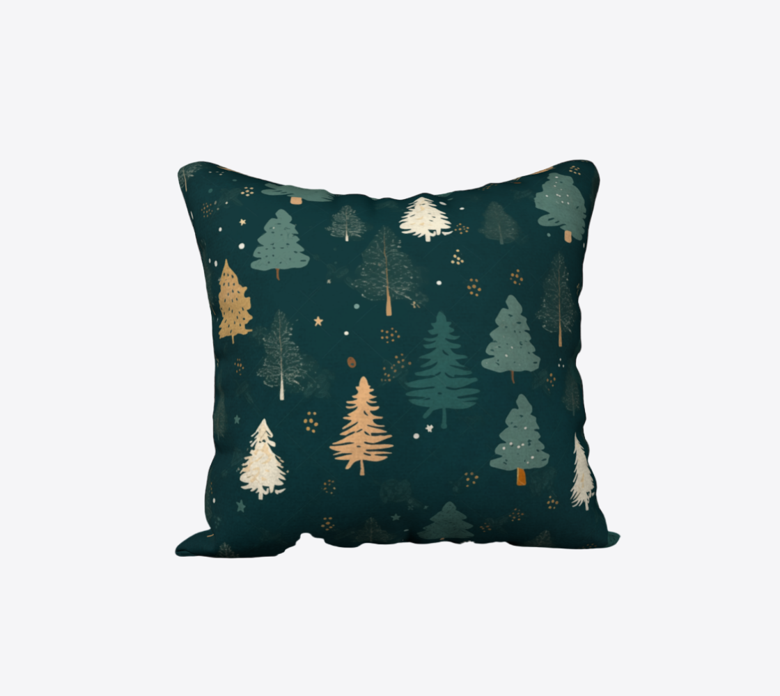 Wintergreen Trees Throw Pillow Cover | Hypoallergenic - Allergy Friendly - Naturally Free