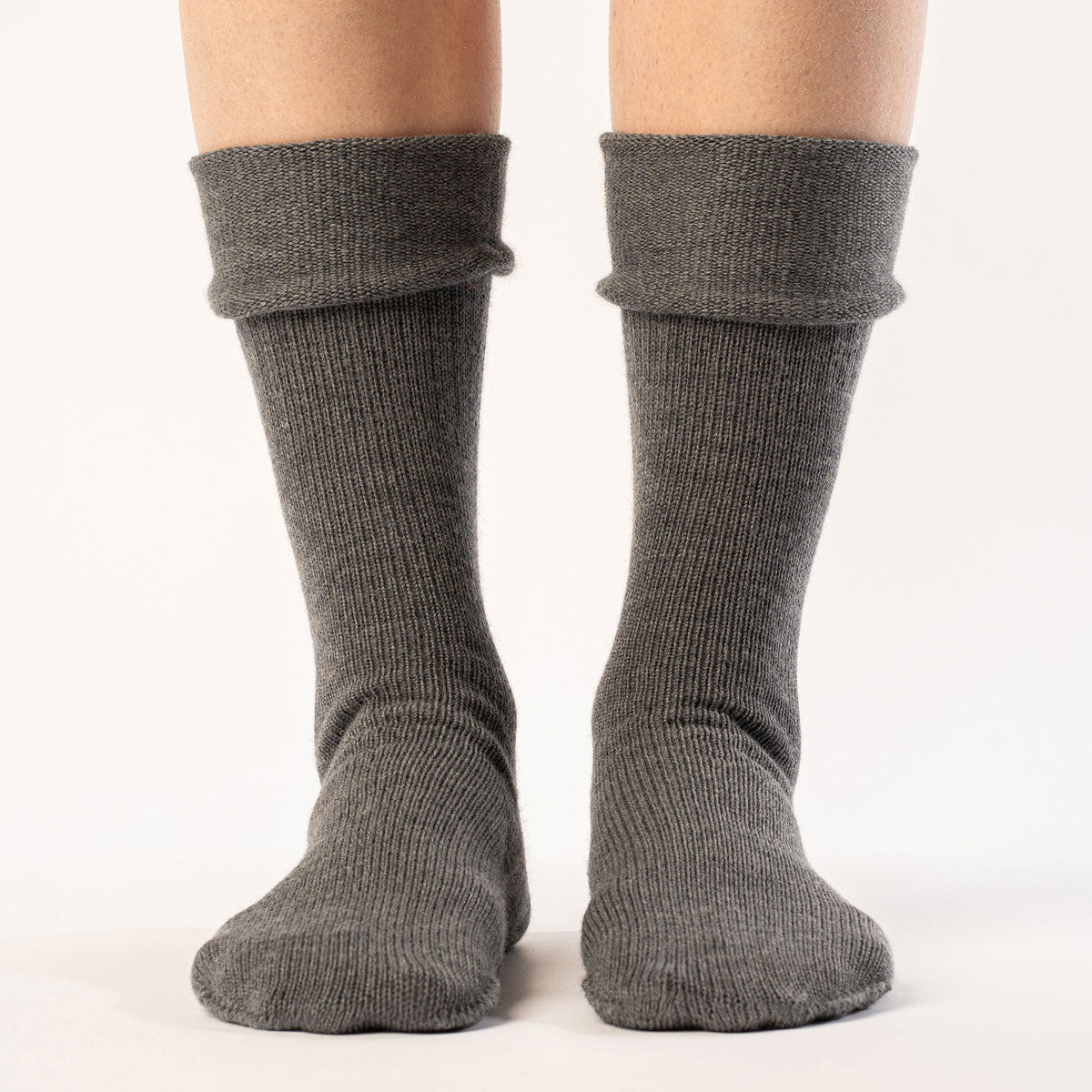 MENIQUE 100% Merino Wool Womens Knit Socks Merino Dark Gray