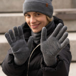 MENIQUE 100% Merino Wool Womens Knit Gloves Merino