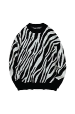 Zebra Noir Cotton Men's Sweater | Hypoallergenic - Allergy Friendly - Naturally Free