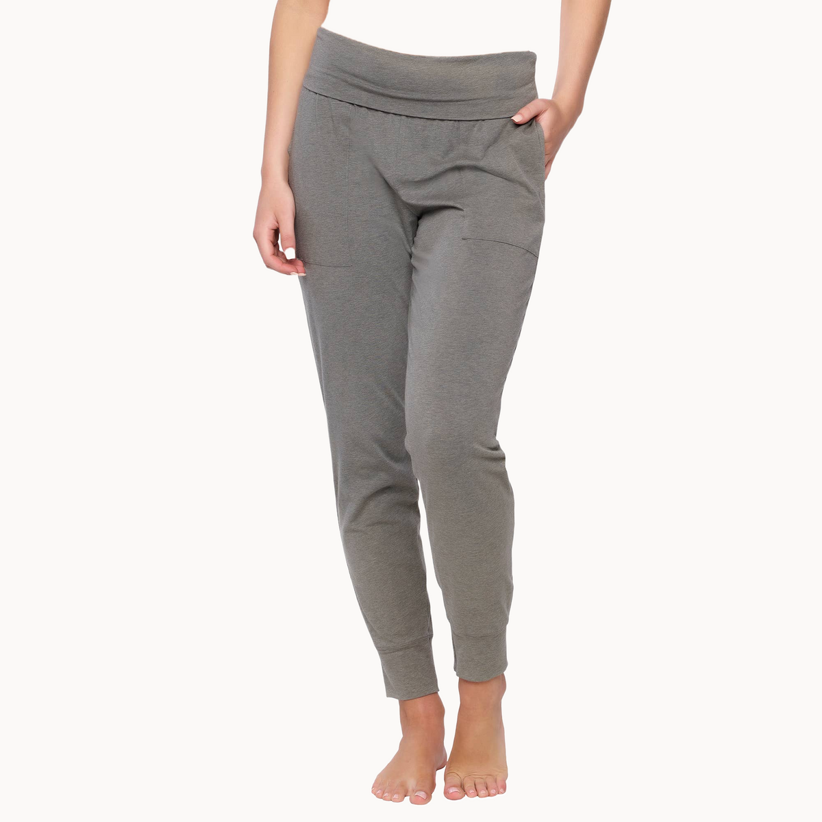 FELINA Stretch Fold-Waist Joggers