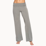 FELINA Stretch Wide Leg Roll Over Organic Cotton Womens Pants