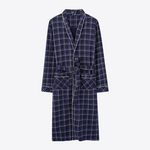 River Journey Plaid Cotton Mens Bath Robe