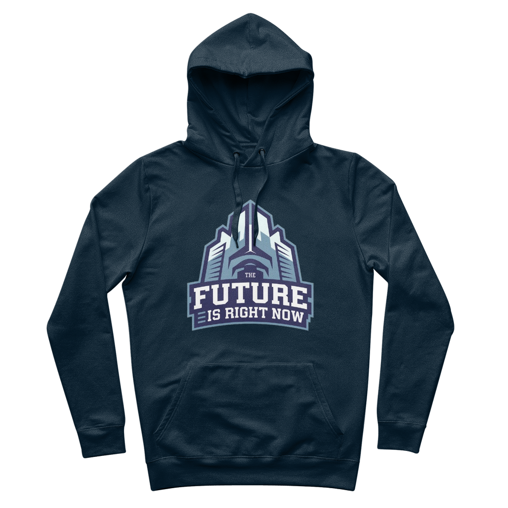 Future Is Right Now 100% Organic Cotton Graphic Hoodie