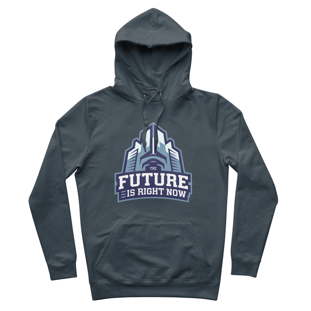 Future Is Right Now 100% Organic Cotton Graphic Hoodie