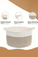 Beige Hues 100% Cotton Storage Basket