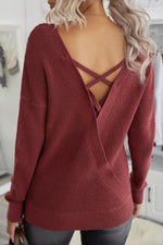 Strawberry Fields Cross Back 100% Cotton Womens Sweater