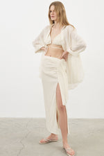 THE HAND LOOM Bella Maxi Skirt - Natural