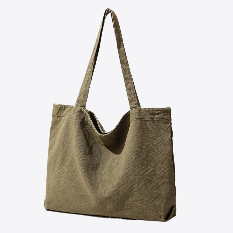 Olive Green Shopper Bag Cotton Womens Tote Bag