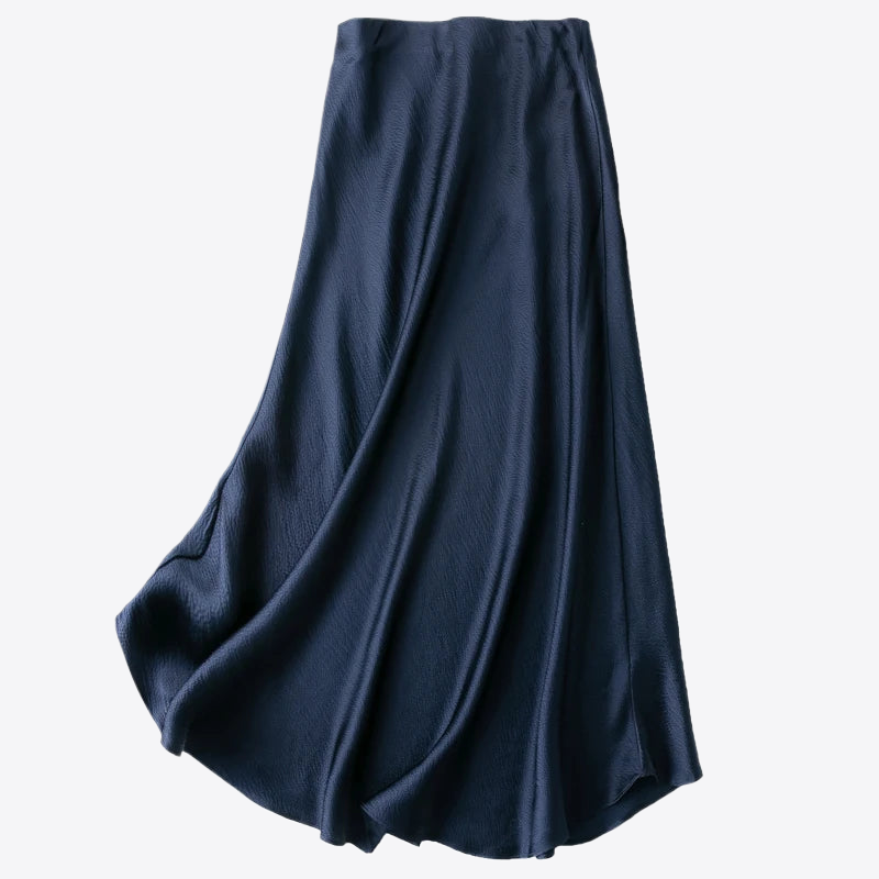 Blueberry Moon 100% Mulberry Silk Womens Skirt