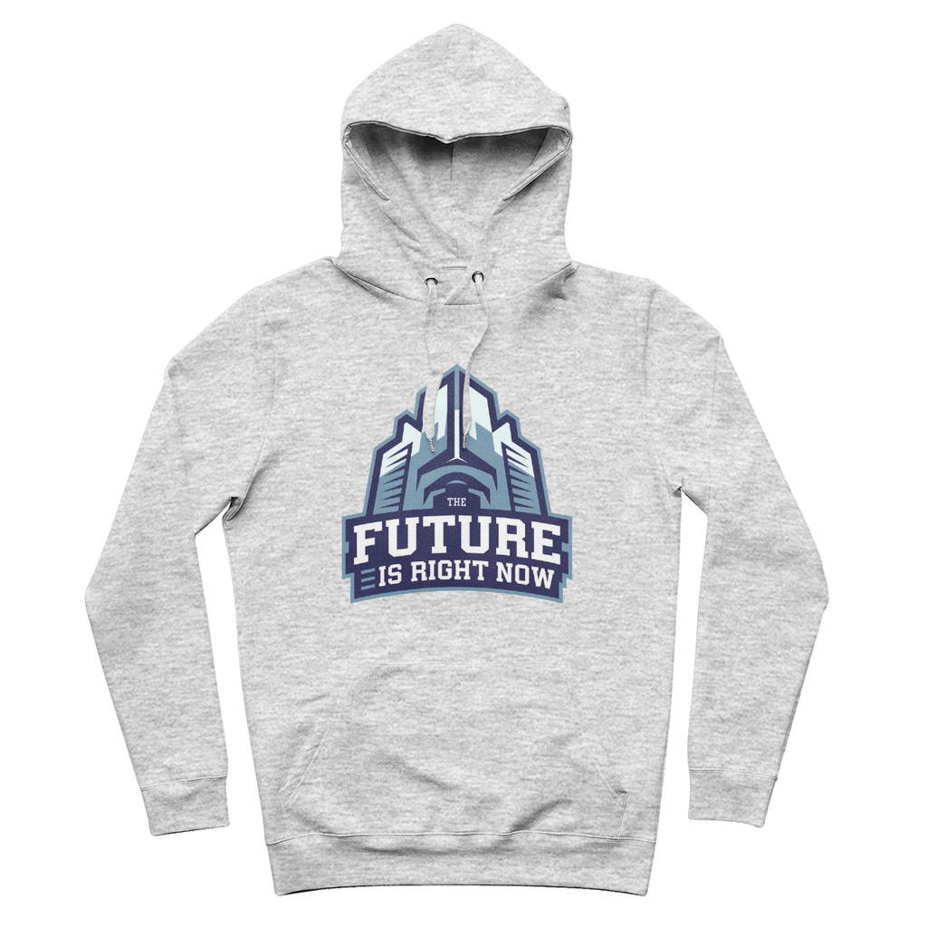 Future Is Right Now 100% Organic Cotton Graphic Hoodie