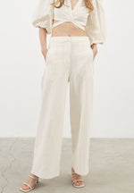 THE HAND LOOM Chloe 100% Organic Cotton Womens Pants - Natural