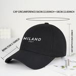 Milano Italy 100% Cotton Baseball Cap