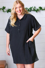 Persian Lily Buttoned Short Sleeve 100% Cotton Womens Dress