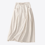 Sandy Beaches Cotton Linen Long Skirt