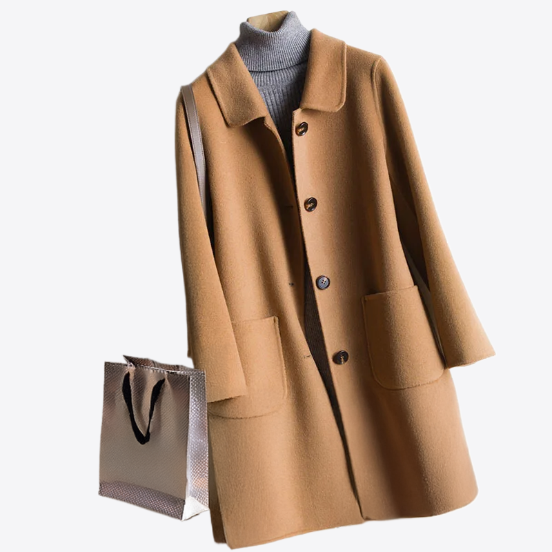 Egyptian Nile Double sided Mid-length 100% Wool Womens Coat