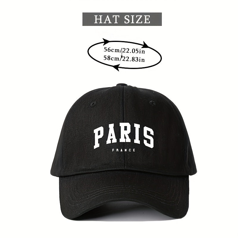 Paris France 100% Cotton Baseball Cap