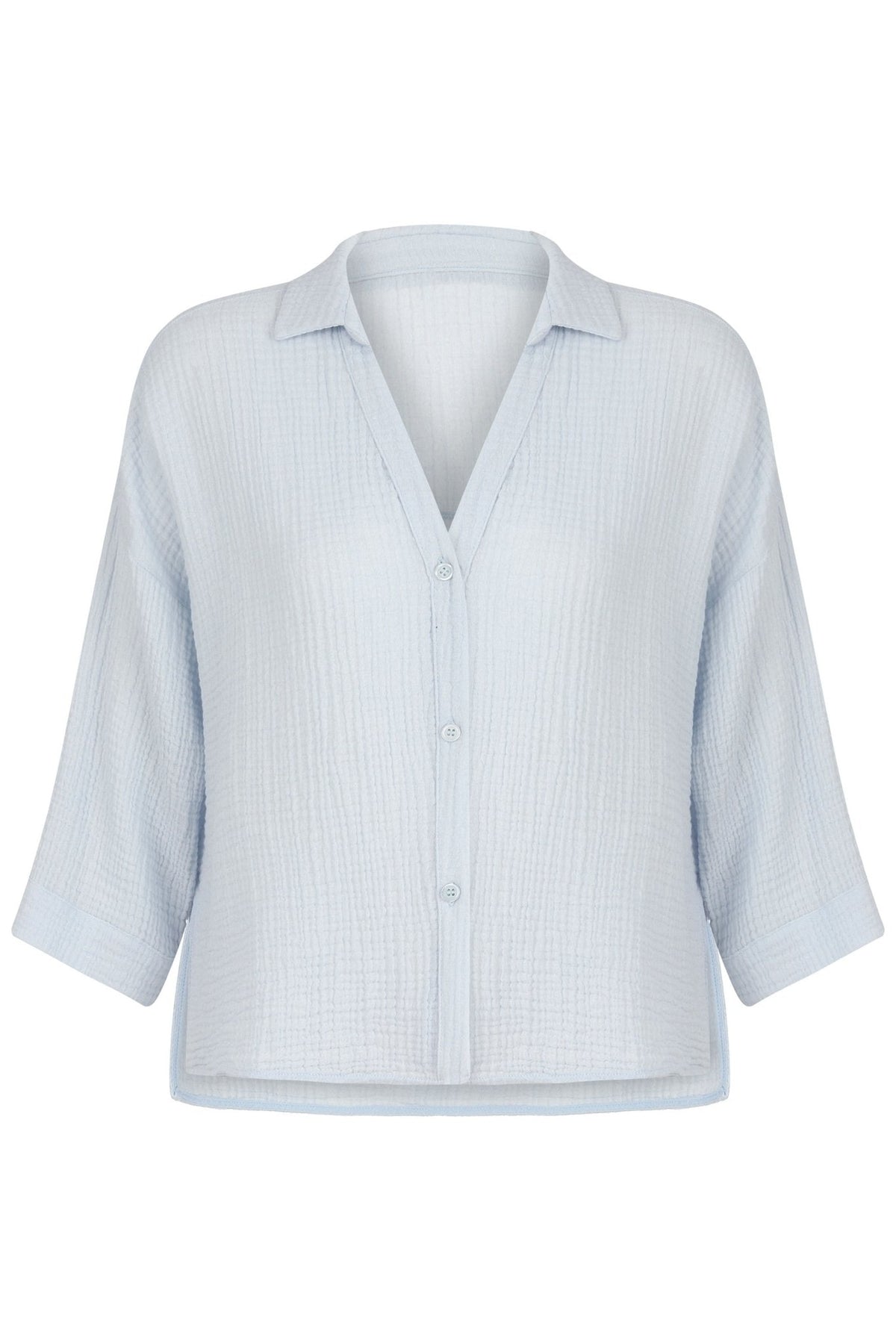 THE HAND LOOM Echo Mini Shirt - Baby Blue