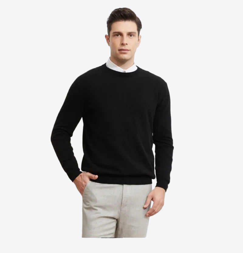 Coffee Spice Knit 100% Cashmere Mens Sweater Men