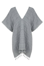 THE HAND LOOM Gece V Back Kimono - Stone