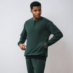 Green Forest 2Pcs Cotton Mens Lounge Set