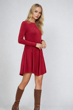 Cherry Orchard Long Sleeve Viscose Mini Dress | Hypoallergenic - Allergy Friendly - Naturally Free