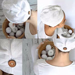 Natural Strands Water Absorbing, Zero Tangles, Turban 100% Linen Hair Towel