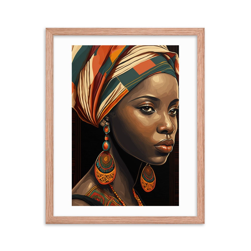 African Woman Wall Art | People Abstract Wall Art | Colorful Wall Art | Vibrant Wall Decor | Printable Wall Art