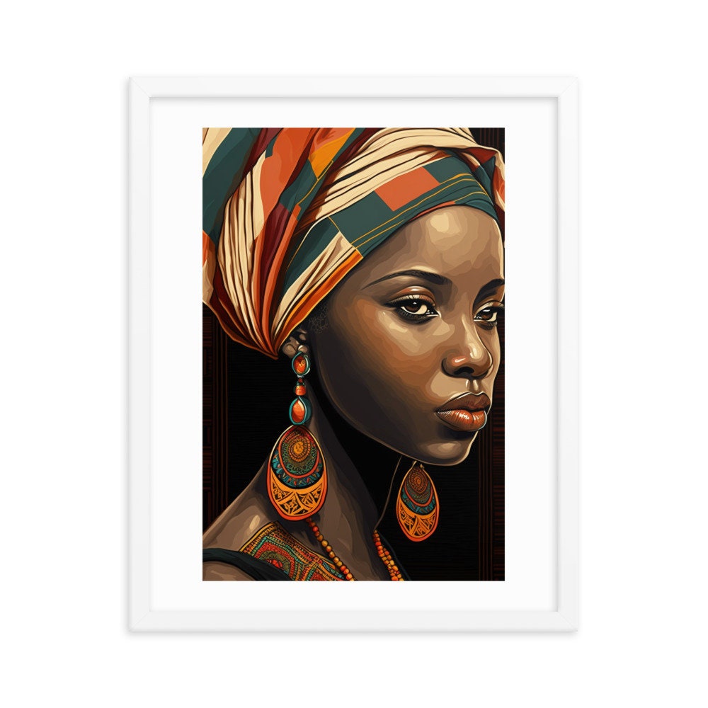 African Woman Wall Art | People Abstract Wall Art | Colorful Wall Art | Vibrant Wall Decor | Printable Wall Art