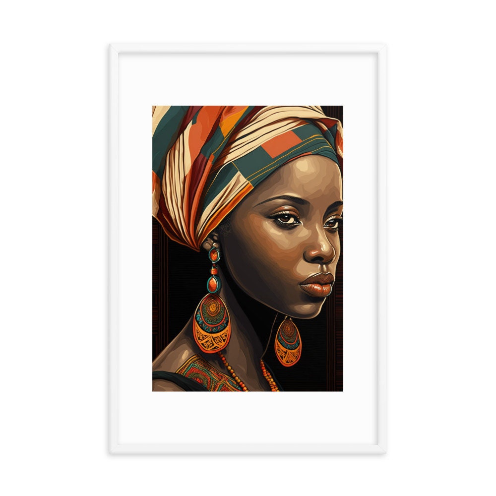 African Woman Wall Art | People Abstract Wall Art | Colorful Wall Art | Vibrant Wall Decor | Printable Wall Art