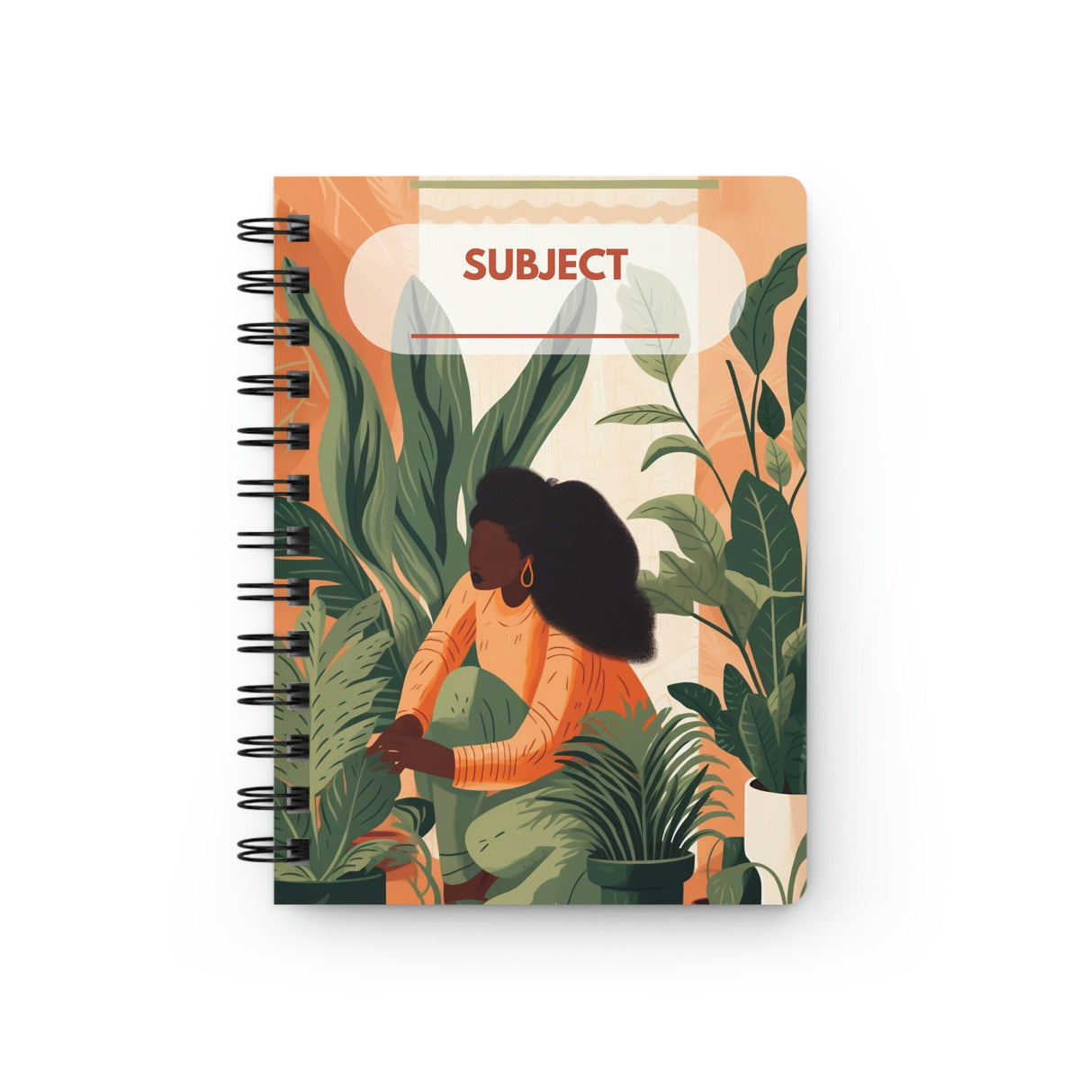 Plant Lady Spiral AMAKA Notebook | Softcover Personalized | To Do Planner | Student Gifts | School Supplies