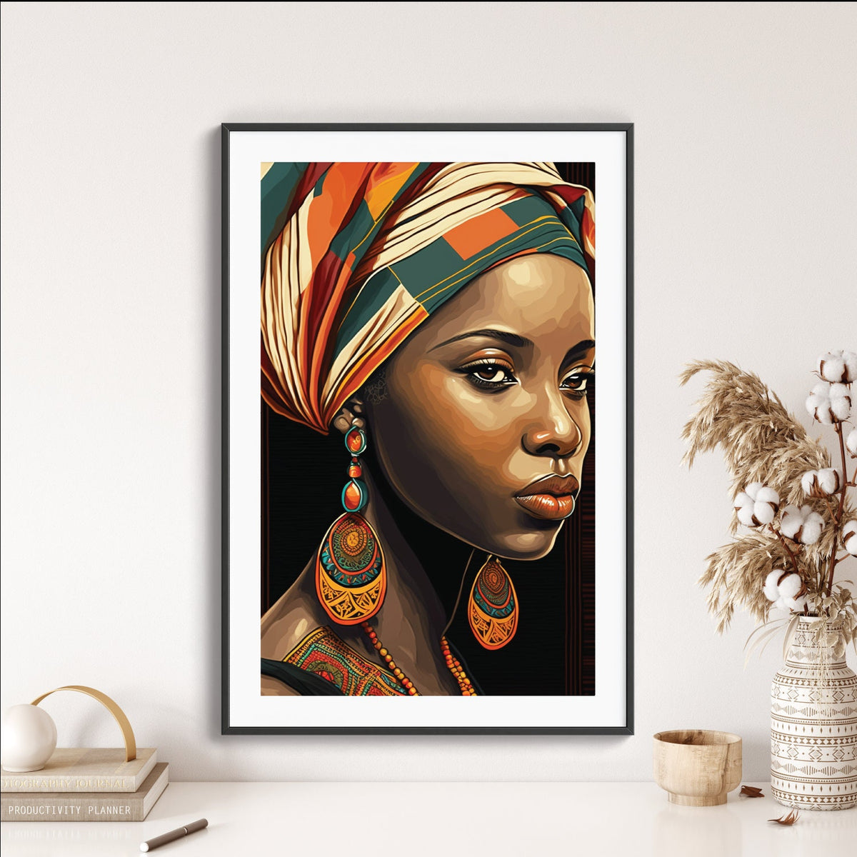 African Woman Wall Art | People Abstract Wall Art | Colorful Wall Art | Vibrant Wall Decor | Printable Wall Art