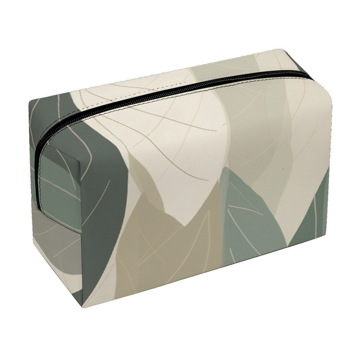 Green Floral Cosmetic ADA Bag | Nature Makeup Bag | Minimalist Gifts For Women
