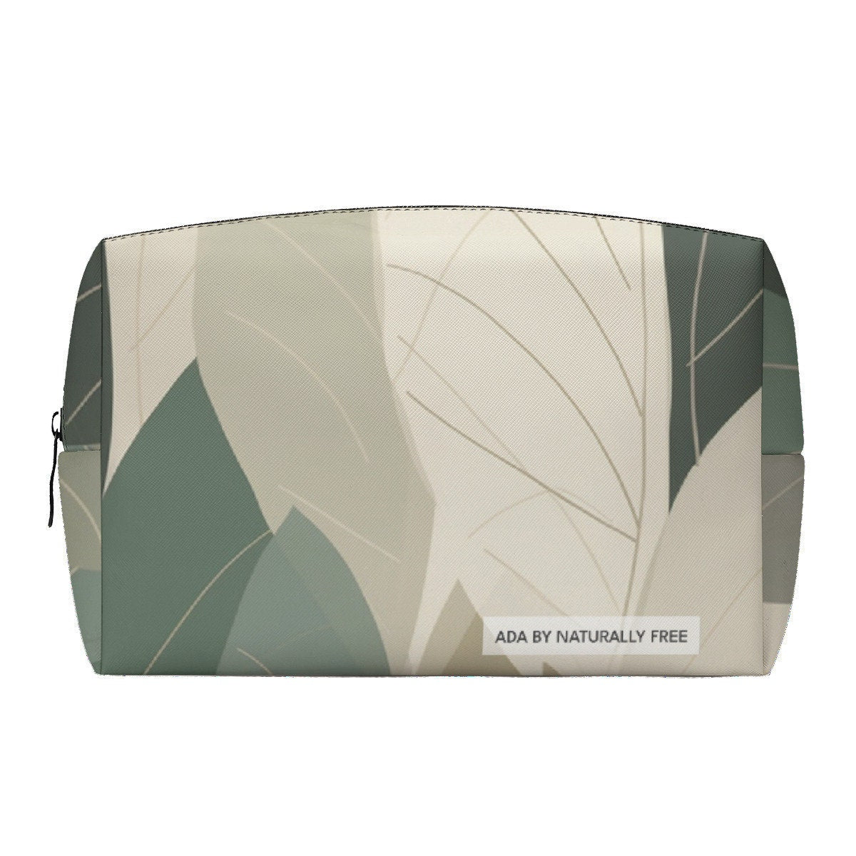 Green Floral Cosmetic ADA Bag | Nature Makeup Bag | Minimalist Gifts For Women