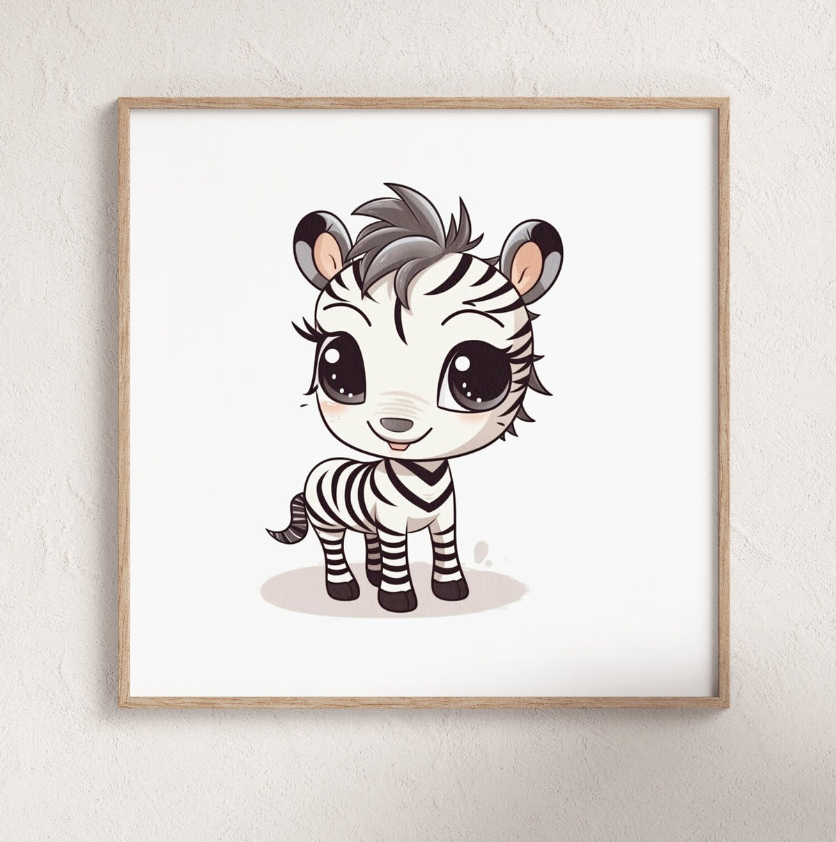 Baby Zebra Wall Art | Kids Abstract Wall Art | African Children Wall Art | Cute Animal Nursery Wall Decor