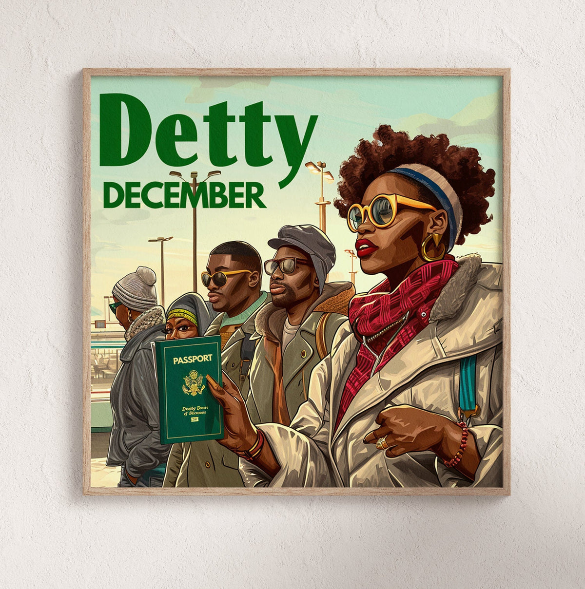 Once Upon A Detty December Nigerian Wall Art | African Wall Art | Travel Wall Art | Modern Wall Decor | Frame Wall Art