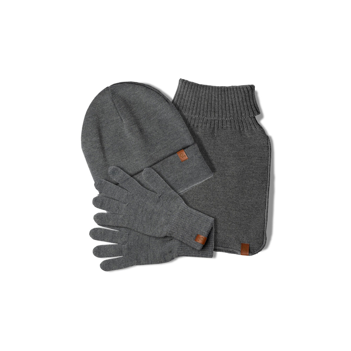 MENIQUE Knit Beanie, Scarf & Glovees 3-Piece