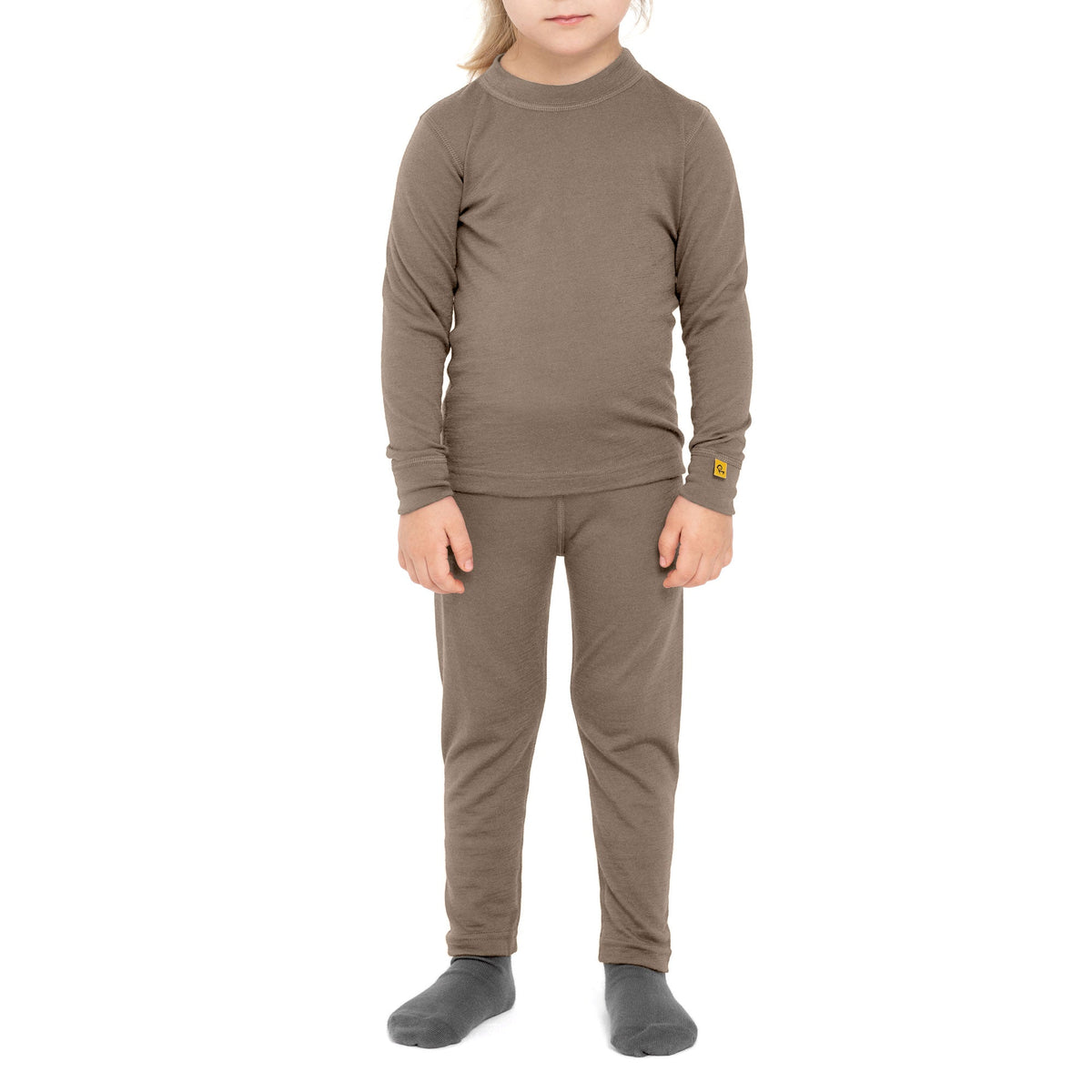 MENIQUE 2Pcs Long Sleeve 100% Merino Wool Kids Pants & Shirt