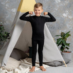 MENIQUE 2Pcs Long Sleeve 100% Merino Wool Kids Pants & Shirt