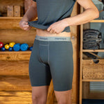 MENIQUE 2Pcs 100% Merino Wool Mens Boxers & Shirt Set